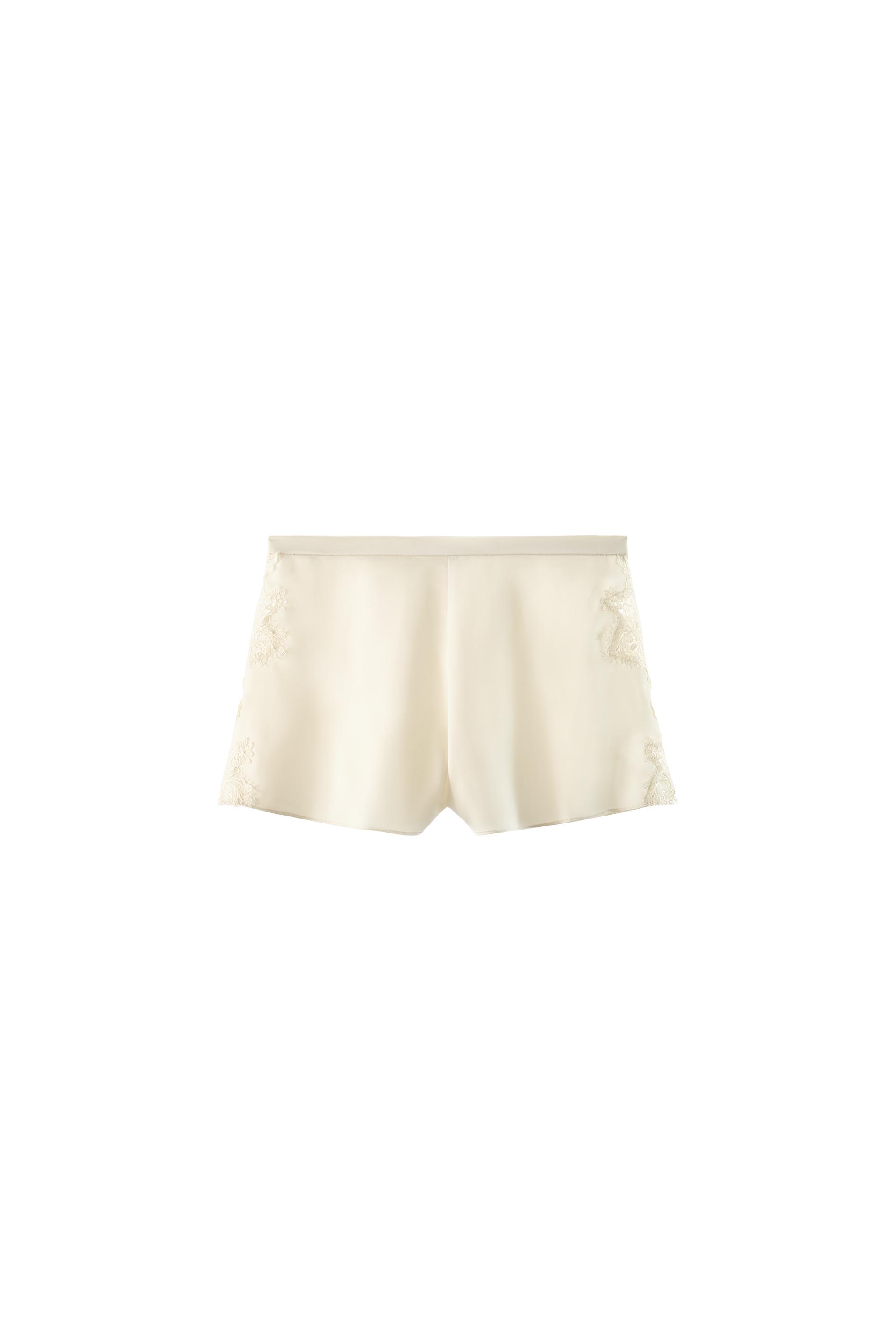 SATIN LACE SHORTS